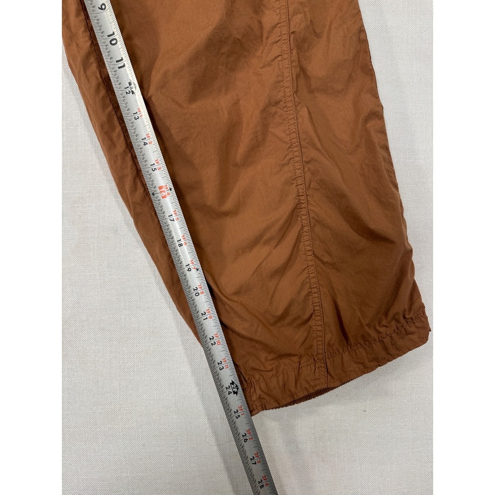 Aerie Women Small Brown Cotton Poplin Balloon Parachute Pants Elastic Waist - Picture 7 of 8